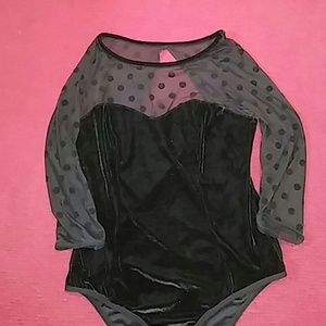 Sheer velvet body suite